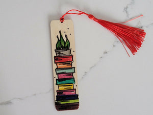 Handmade bookmark- PLANT AND BOOKS- Available at 33rd st location