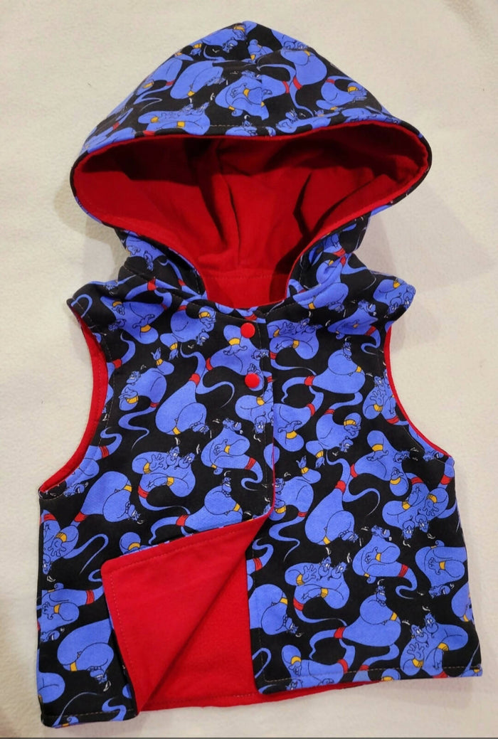 Aladdin Genie Hooded Vest. Size 2/3 Years