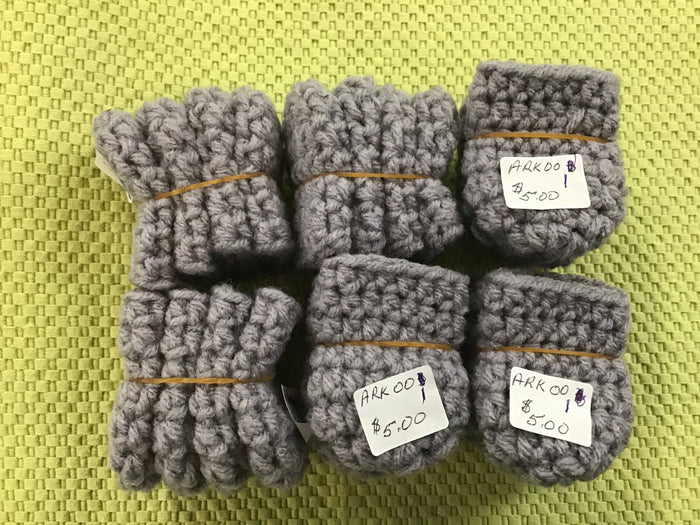 Chair booties gray