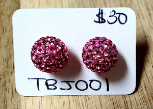 Large glitter ball earrings