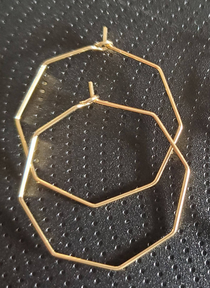 Gold wire hoops