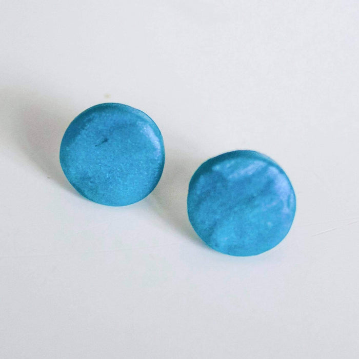 Clay Stud Earrings - Turquoise