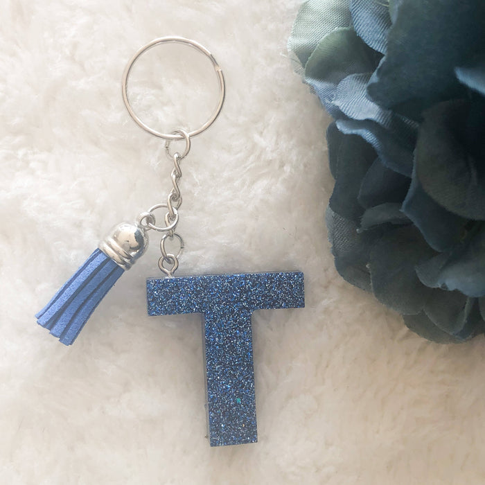 EPOXY ALPHABET KEYCHAIN - LETTER T