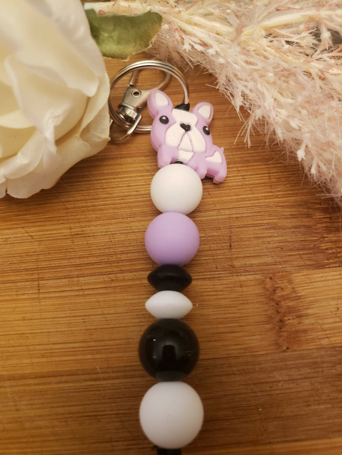 Bulldog silicone Keychain