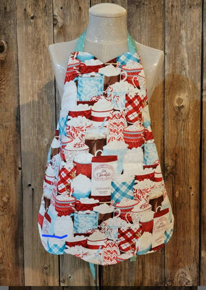 Hot Chocolate Reversible Apron. Size 2-5 years
