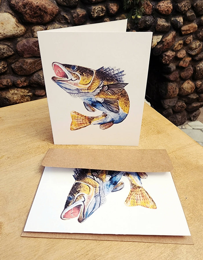 Blank fish greeting card