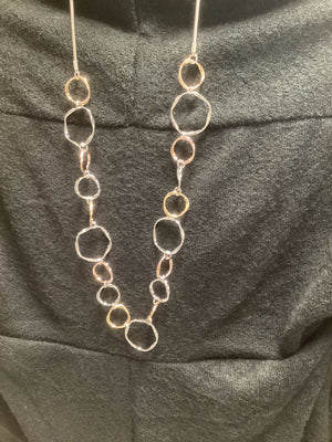 Rose Gold, Gold & Silver Circles Necklace