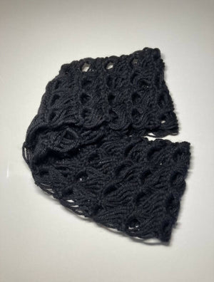 Infinity Scarf, Black Broomstick Lace