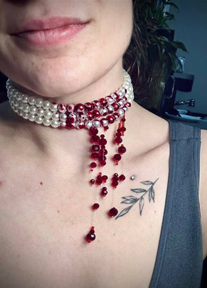 Bloody Pearl Necklace