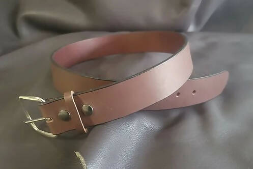 Brown Solid Leather Belt