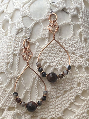 Copper Earrings/by Simply de novo Creations