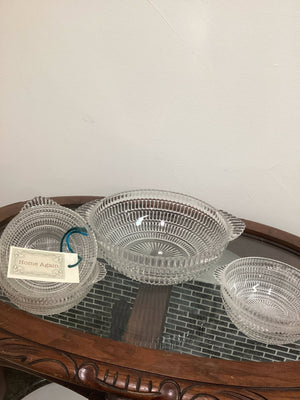Vintage Serving Bowl with 4 Nappies