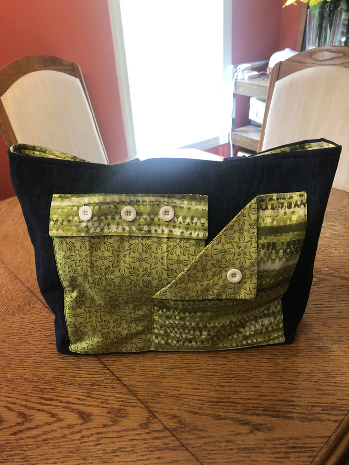Green Denim Bag
