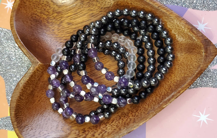 Sleek gemstone bracelt