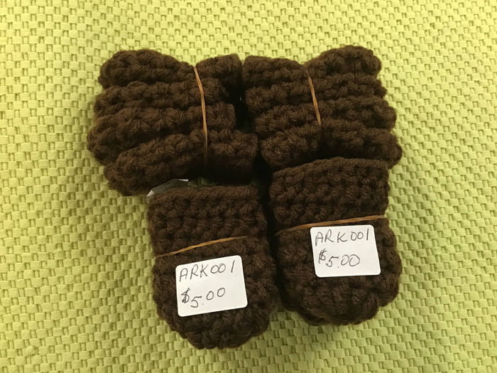 Chair booties brown