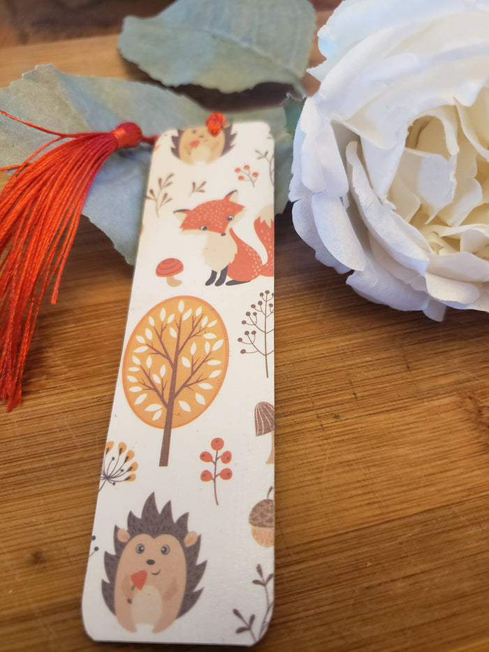 Wooden bookmark forest animals