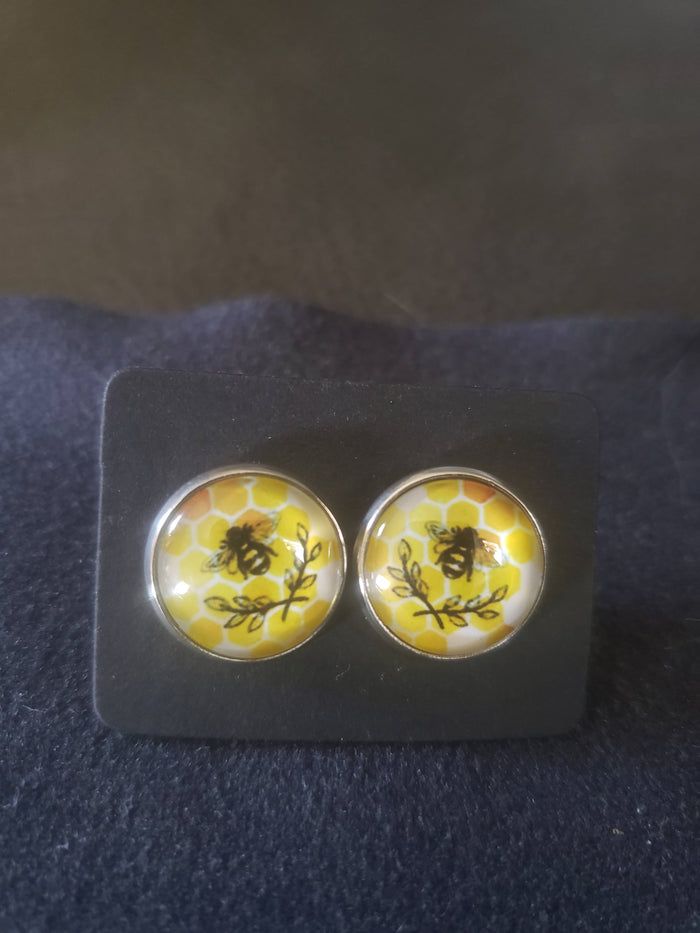 Stainless steel Bee earrings