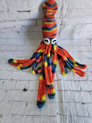 Crochet squid toy (available at the 33rd street location)