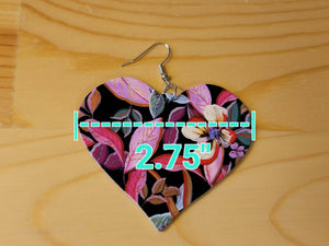 Large Tropical Heart earrings - 33rd St W