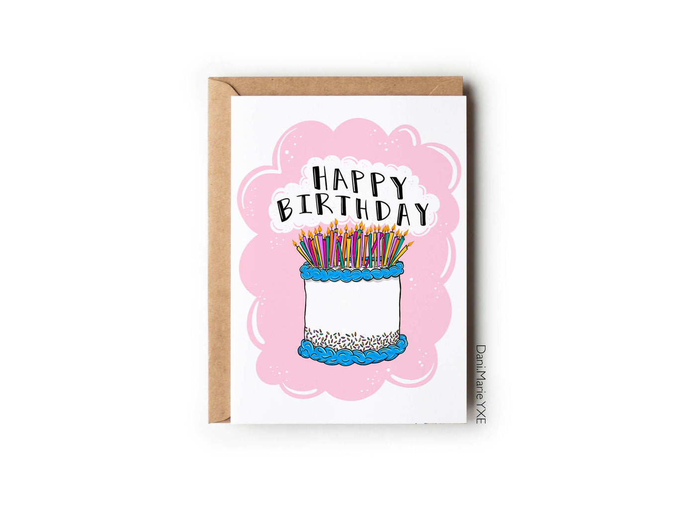 Funny Birthday Set Birthday Cake Greeting Card by Serbinka
