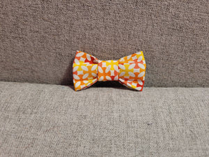 Small pink floral bowtie