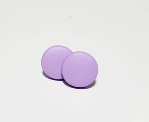 Clay Stud Earrings - Purple