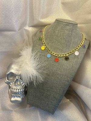 Smiley Face Choker Chain