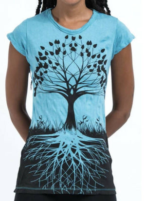 Turquoise Tree of Life Sure Design T-Shirt