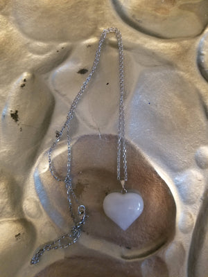 Heart Rose Quartz necklace