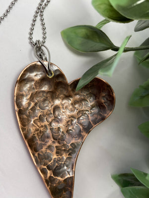 Copper Heart Necklace/by Simply de novo Creations