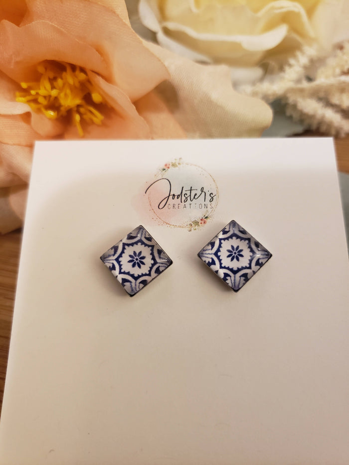 Blue Mosaic Earrings