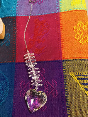 Large Crystal Heart Sun Catcher