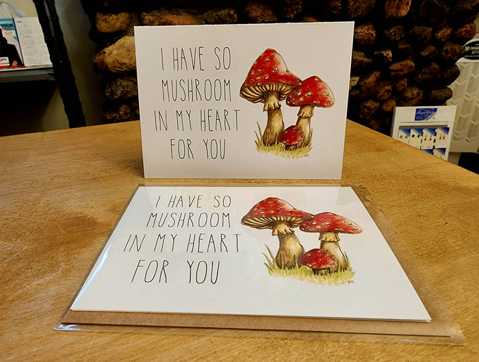 Mushroom love greeting card