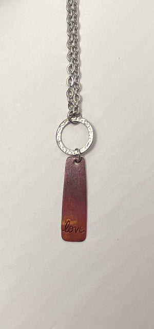 Copper “love” Necklace/by Simply De novo Creations