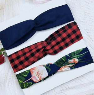 Headband with elastic back
