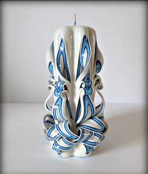 Large Hand Carved Candle