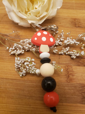 Mushroom silicone Keychain