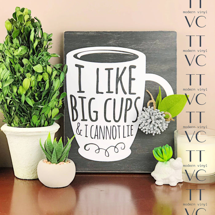 WOOD CANVAS - BIG CUPS (Home and Garden, Home Decor, Coffee Lovers, Felt Flowers)