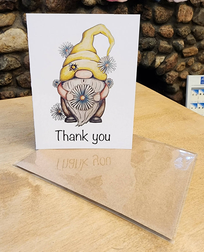 Gnome Thank you Greeting Card