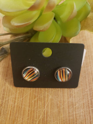 Colorful swirl earrings