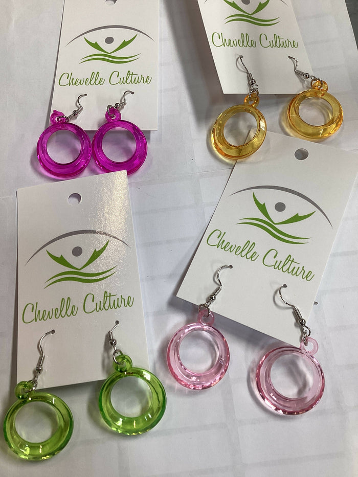 Acrylic Circle Earrings