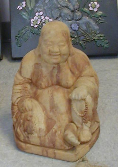 Buddah with Beads (concrete) 10"-River City Statuary