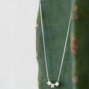 Simple 24K White Gold Plated Necklace