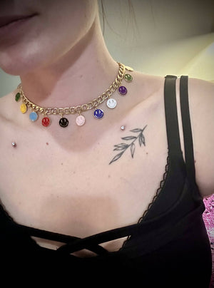 Smiley Face Choker Chain