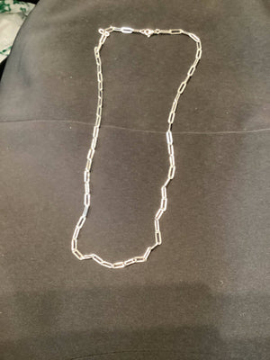 Paper Clip Necklace Sterling Silver