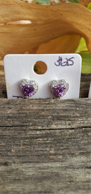 Sparkly heart earrings