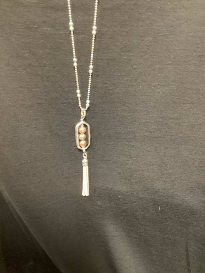 Rose Gold/Silver Sweater Necklace