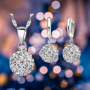 Sterling Silver Earrings & Necklace Set