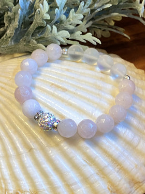Rose quartz bracelet/by Simply de novo Creations