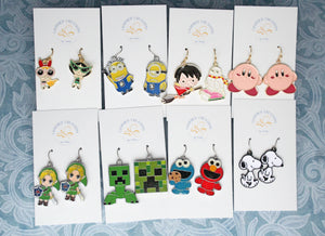 Gaming, Movie and TV themed Character Earrings